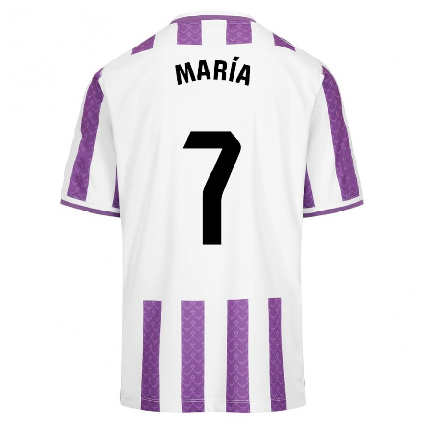 ילדים כדורגל María González Bombín #7 סגול לבן ג'רזי ביתית 2025/26