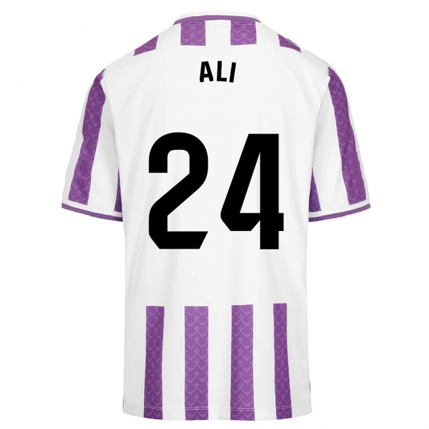 ילדים כדורגל Alicia Zamora Suescun #24 סגול לבן ג'רזי ביתית 2025/26