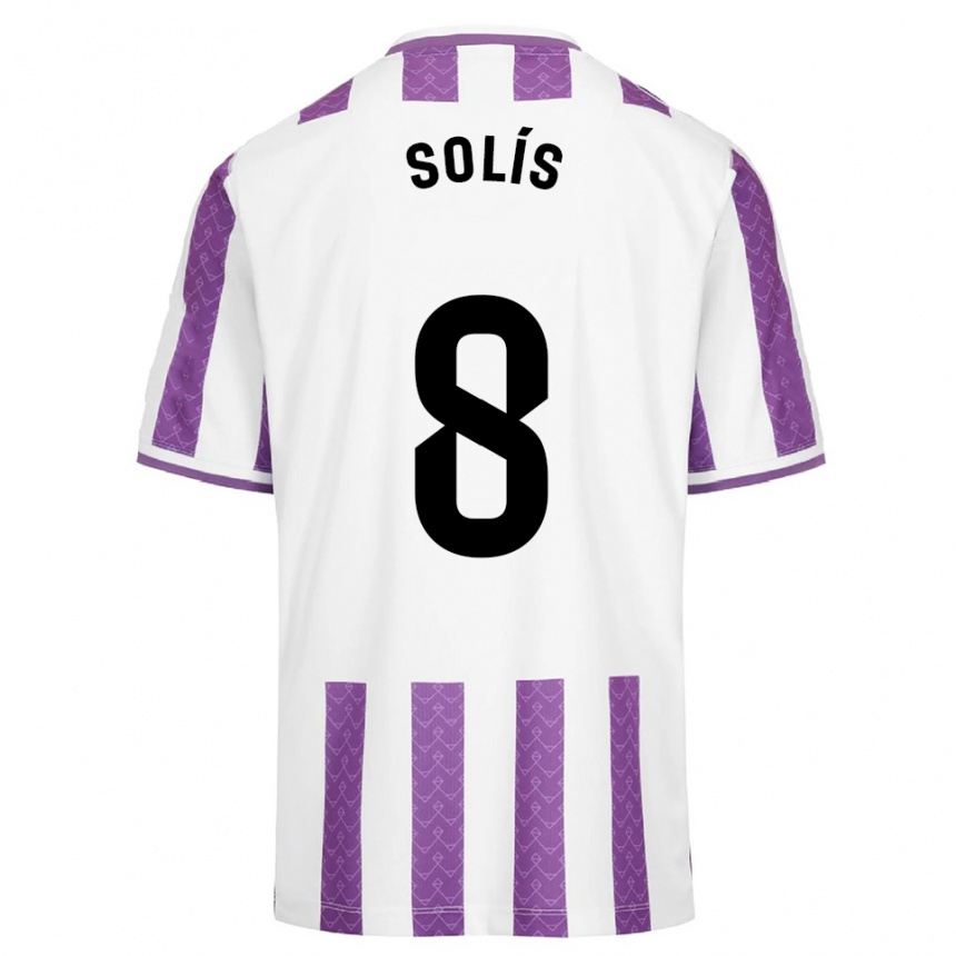 ילדים כדורגל Celia Solís Gómez #8 סגול לבן ג'רזי ביתית 2025/26