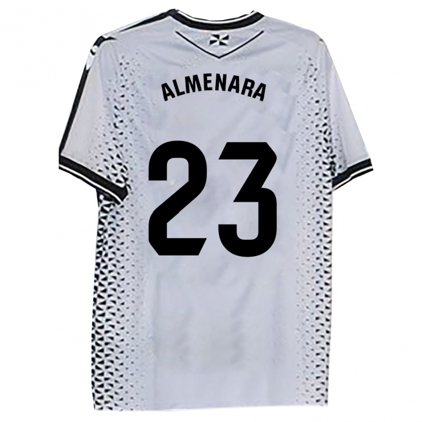 ילדים כדורגל גונסאלו אלמנרה ארננדס #23 לבן שחור ג'רזי ביתית 2025/26