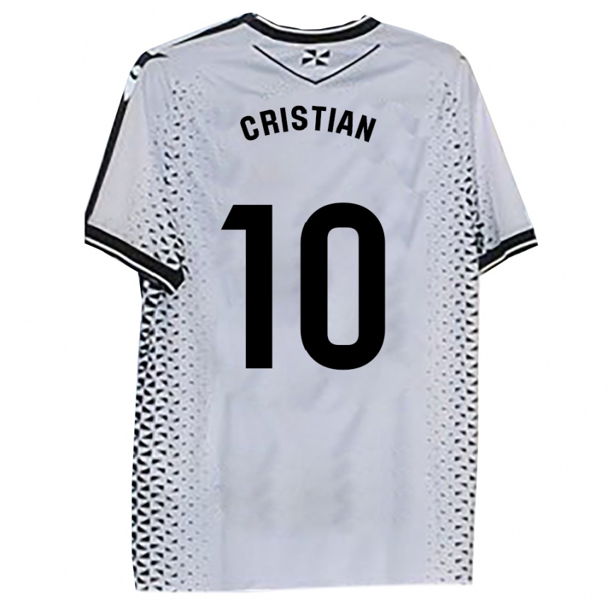 ילדים כדורגל כריסטיאן רודריגז #10 לבן שחור ג'רזי ביתית 2025/26