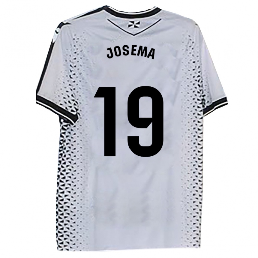 ילדים כדורגל Josema #19 לבן שחור ג'רזי ביתית 2025/26