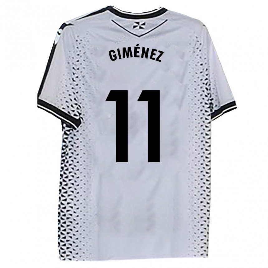 ילדים כדורגל גונזלו חימנז #11 לבן שחור ג'רזי ביתית 2025/26