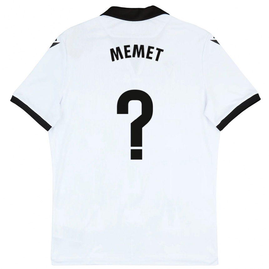 ילדים כדורגל Pablo Memet #0 לבן שחור ג'רזי ביתית 2025/26