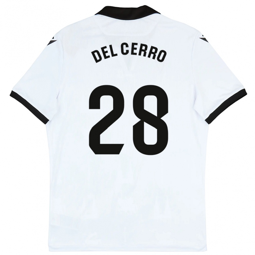 ילדים כדורגל סאול דל סרו #28 לבן שחור ג'רזי ביתית 2025/26