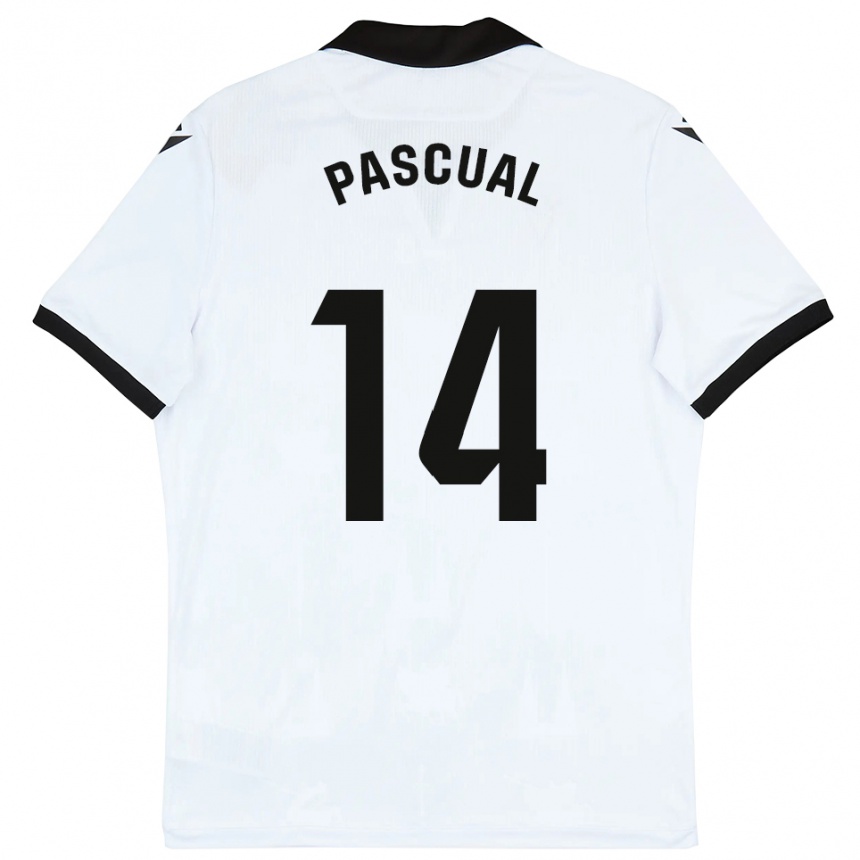 ילדים כדורגל Hugo Pascual #14 לבן שחור ג'רזי ביתית 2025/26