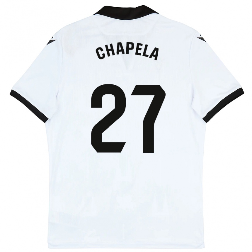 ילדים כדורגל איבן צ'אפלה #27 לבן שחור ג'רזי ביתית 2025/26