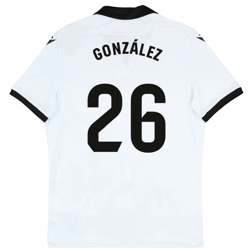 ילדים כדורגל דייגו גונסאלס #26 לבן שחור ג'רזי ביתית 2025/26