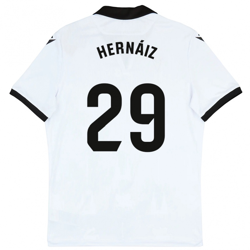 ילדים כדורגל David Hernáiz #29 לבן שחור ג'רזי ביתית 2025/26