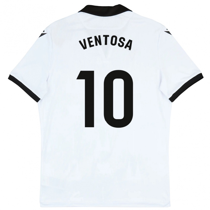 ילדים כדורגל Ethan Ventosa #10 לבן שחור ג'רזי ביתית 2025/26