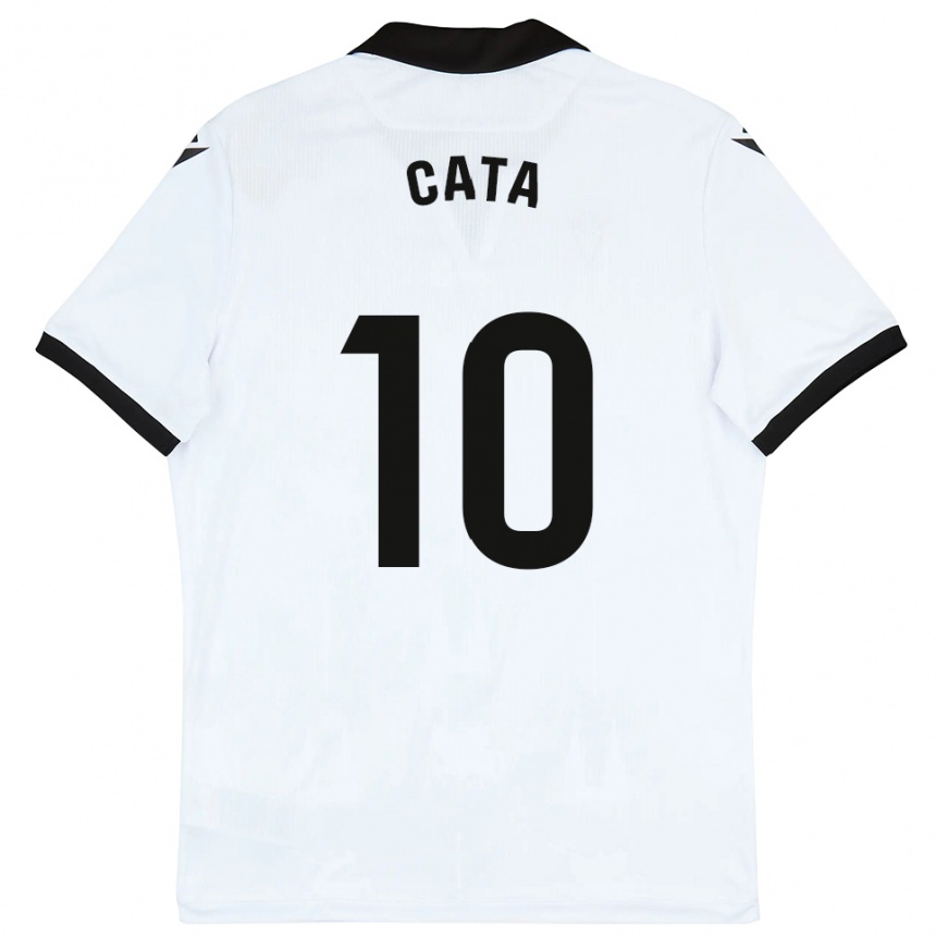 ילדים כדורגל Catalina Roselló #10 לבן שחור ג'רזי ביתית 2025/26