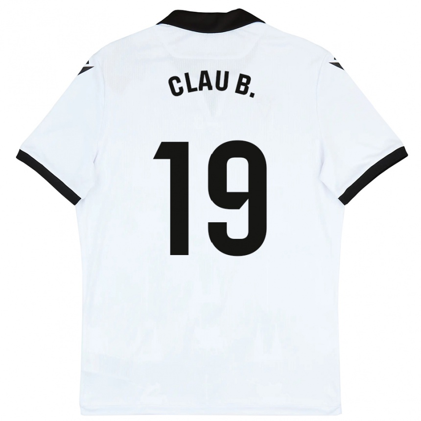 ילדים כדורגל Claudia Barrios #19 לבן שחור ג'רזי ביתית 2025/26