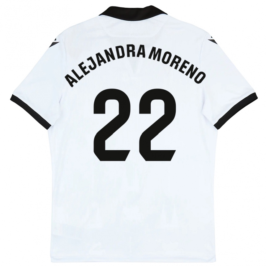 ילדים כדורגל Alejandra Moreno #22 לבן שחור ג'רזי ביתית 2025/26