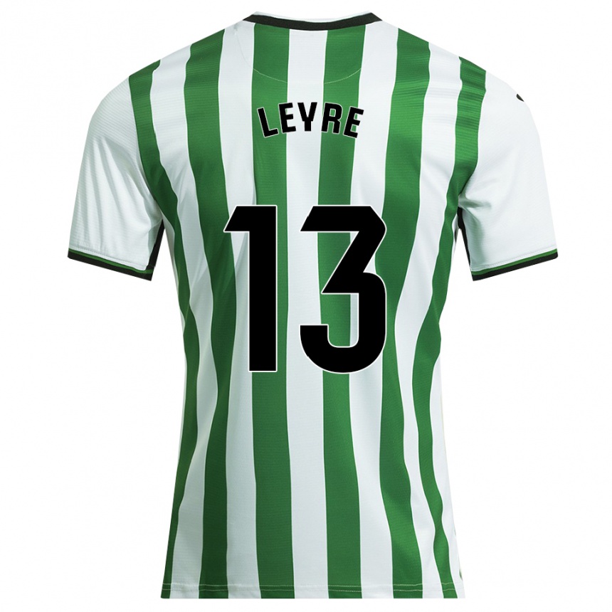 ילדים כדורגל Leyre Sánchez López #13 לבן ירוק ג'רזי ביתית 2025/26