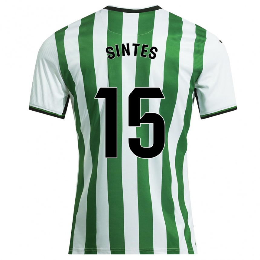 ילדים כדורגל גזבייה סינטס אגיה #15 לבן ירוק ג'רזי ביתית 2025/26