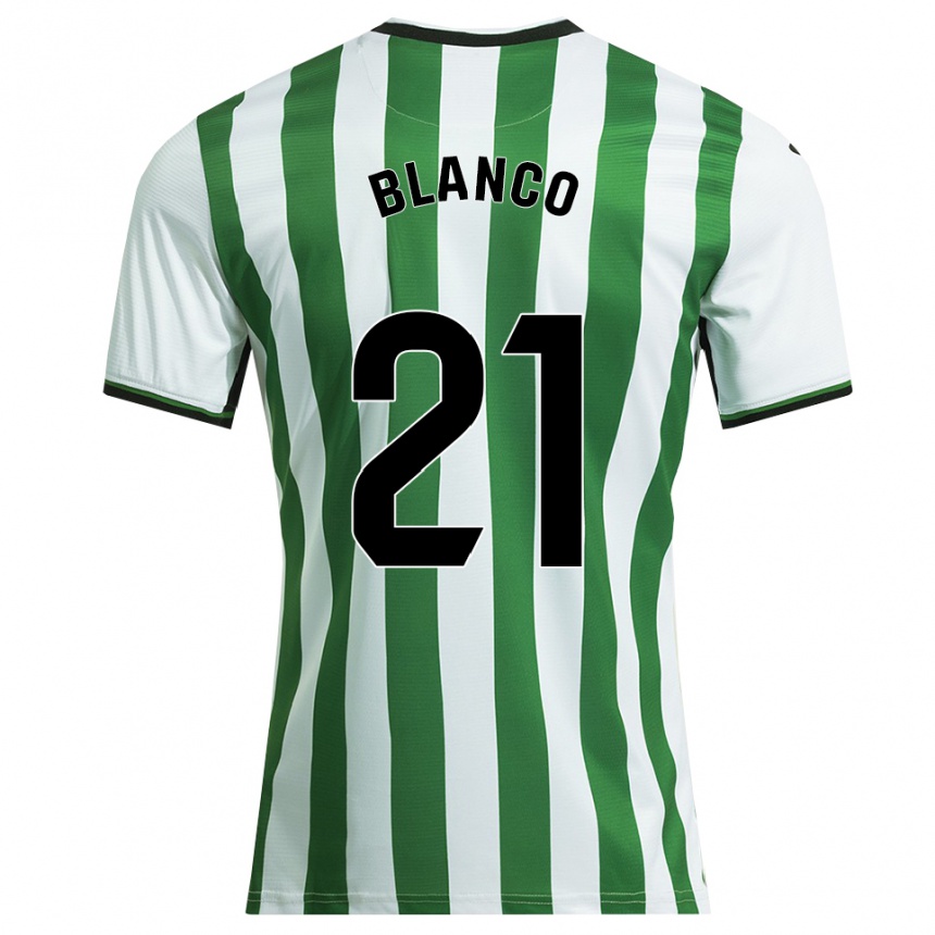 ילדים כדורגל Víctor Blanco #21 לבן ירוק ג'רזי ביתית 2025/26