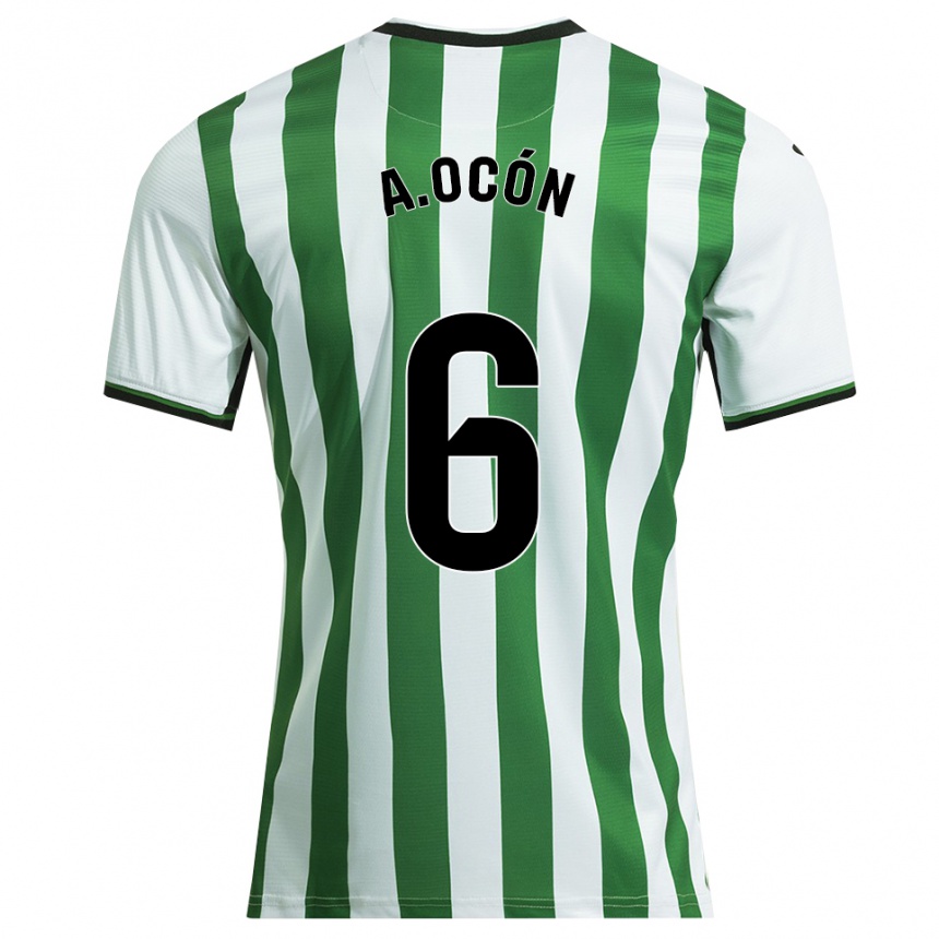 ילדים כדורגל אנה בלן אוקון לופס #6 לבן ירוק ג'רזי ביתית 2025/26