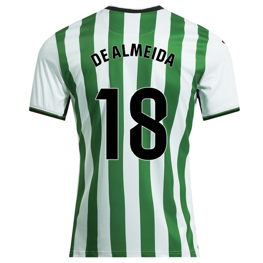 ילדים כדורגל Dalisson De Almeida #18 לבן ירוק ג'רזי ביתית 2025/26