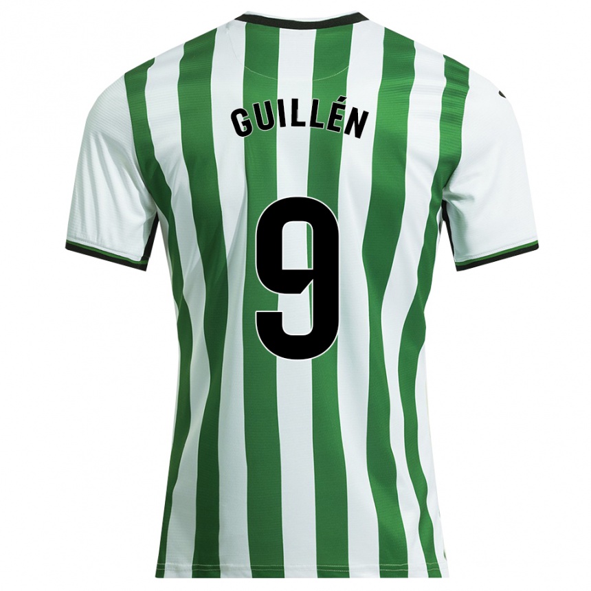 ילדים כדורגל Lorena Guillén Vallejo #9 לבן ירוק ג'רזי ביתית 2025/26