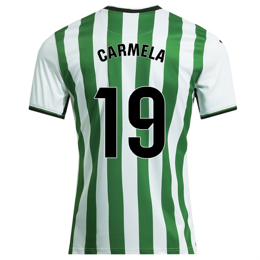 ילדים כדורגל Carmen Ligero Fernández #19 לבן ירוק ג'רזי ביתית 2025/26
