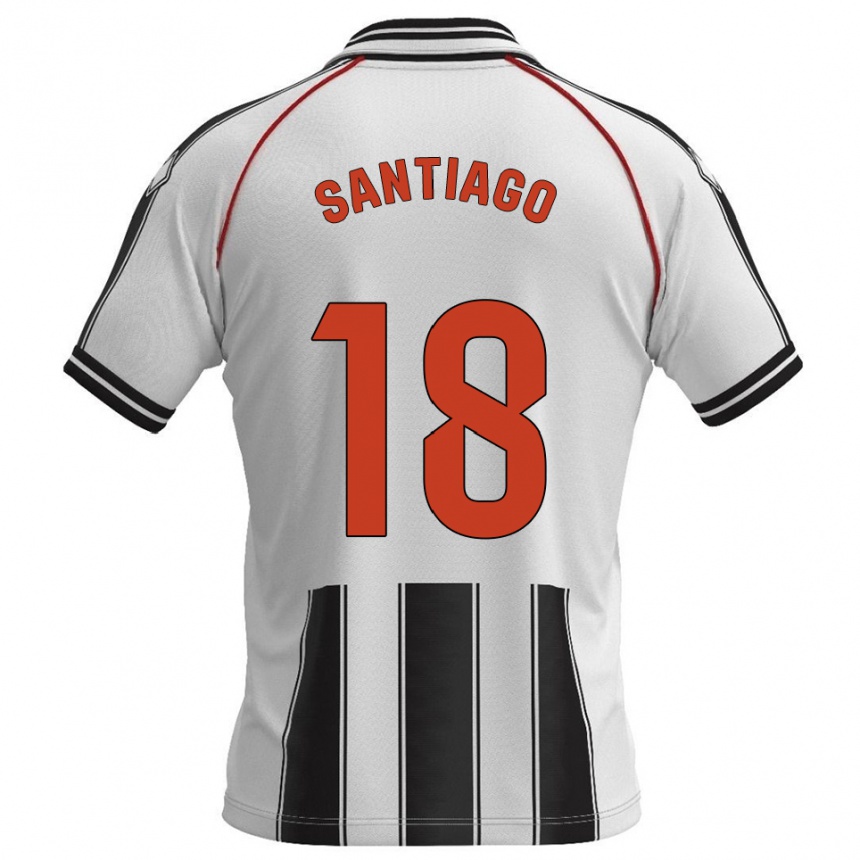 ילדים כדורגל Pablo Santiago #18 לבן שחור ג'רזי ביתית 2025/26