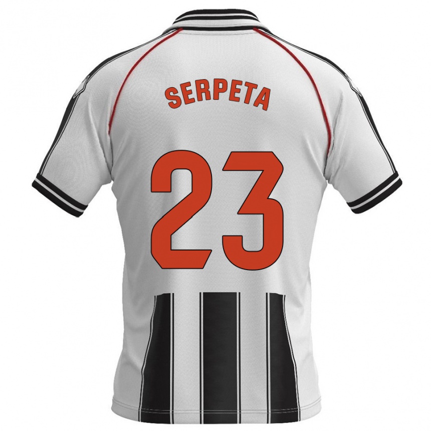 ילדים כדורגל Serpeta #23 לבן שחור ג'רזי ביתית 2025/26
