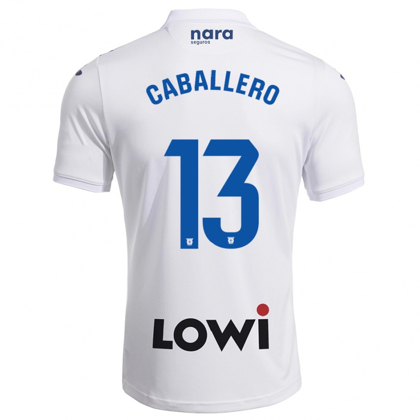 ילדים כדורגל Hugo Caballero #13 לבן נייבי ג'רזי ביתית 2025/26