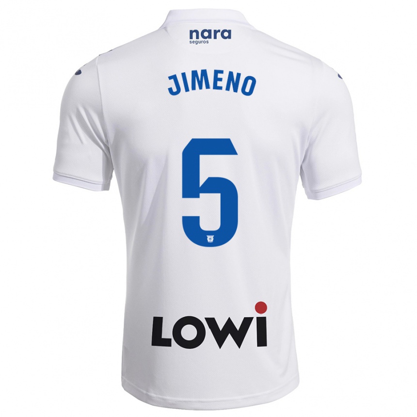 ילדים כדורגל Luis Jimeno #5 לבן נייבי ג'רזי ביתית 2025/26