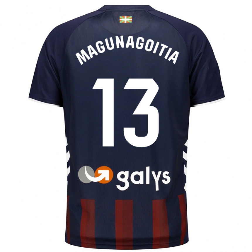 ילדים כדורגל Jonmi Magunagoitia #13 כחול נייבי אדום ג'רזי ביתית 2025/26