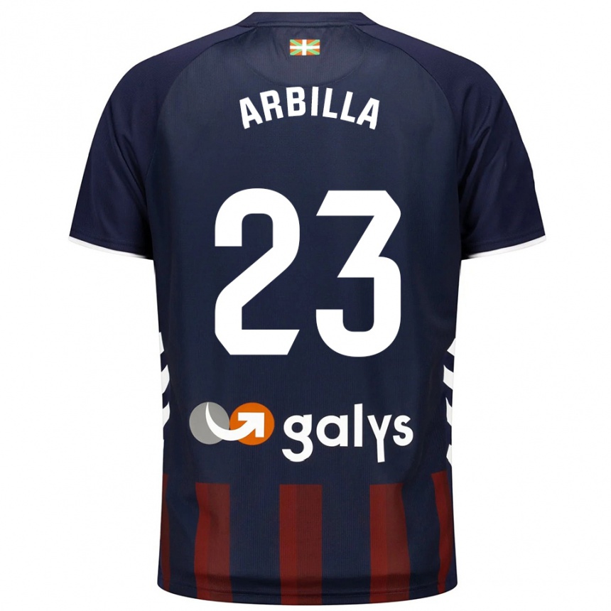 ילדים כדורגל Anaitz Arbilla #23 כחול נייבי אדום ג'רזי ביתית 2025/26