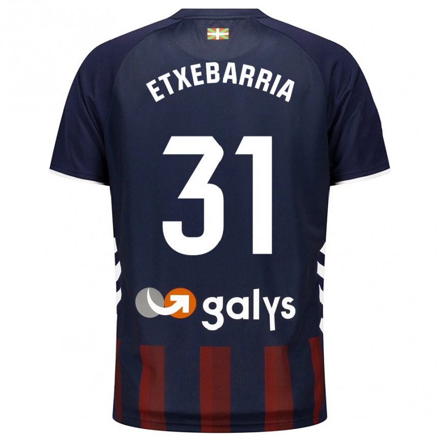 ילדים כדורגל Ekain Etxebarria #31 כחול נייבי אדום ג'רזי ביתית 2025/26