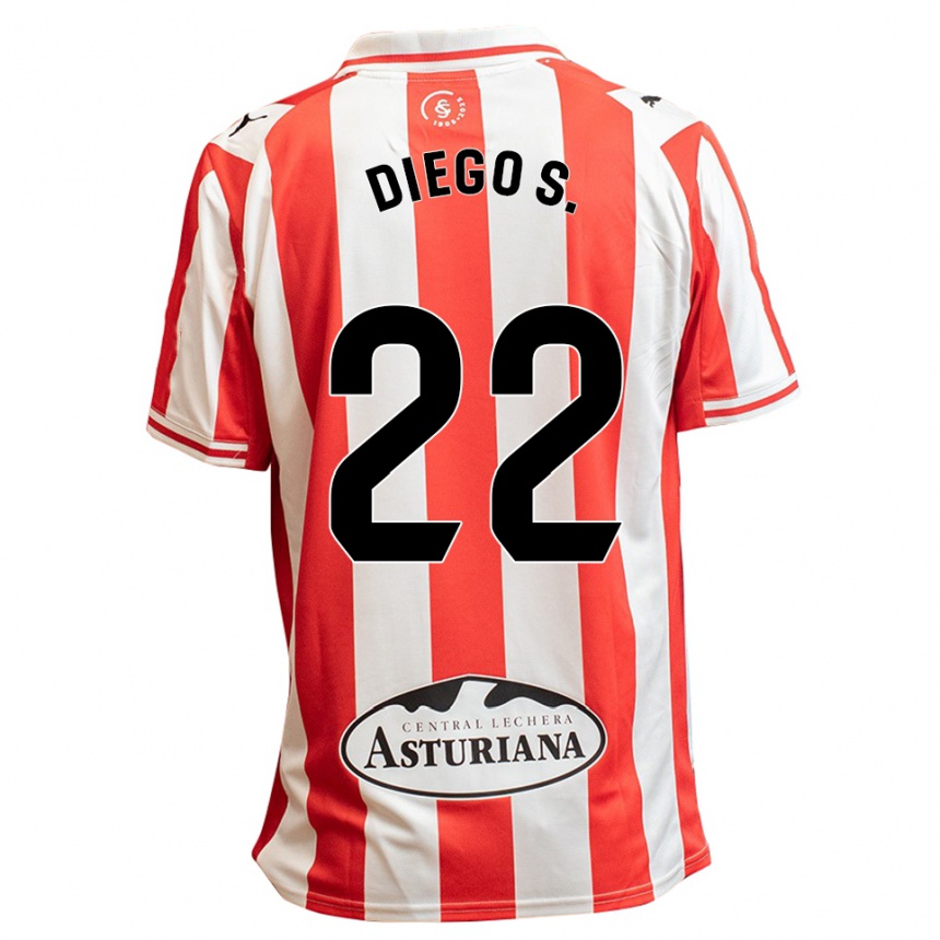 ילדים כדורגל Diego Sánchez #22 לבן אדום ג'רזי ביתית 2025/26