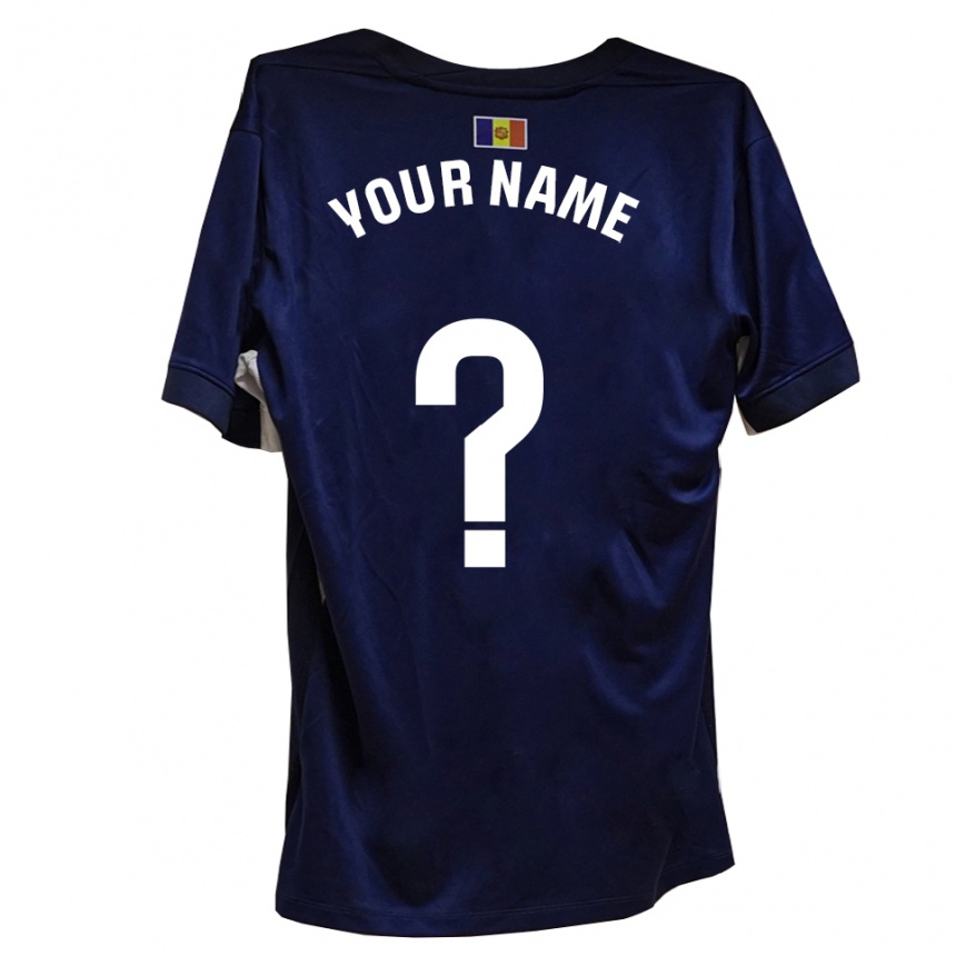 ילדים כדורגל השם שלך #0 כחול לבן ג'רזי ביתית 2025/26