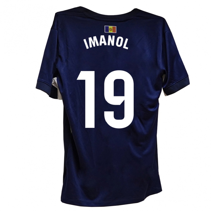ילדים כדורגל אימנול גרסיה דה אלבניס #19 כחול לבן ג'רזי ביתית 2025/26