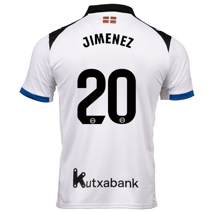 ילדים כדורגל Encarnacion Jimenez #20 לבן כחול הרחק ג'רזי 2025/26