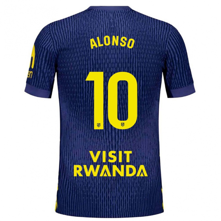 ילדים כדורגל חאבי אלונסו #10 כחול נייבי צהוב הרחק ג'רזי 2025/26