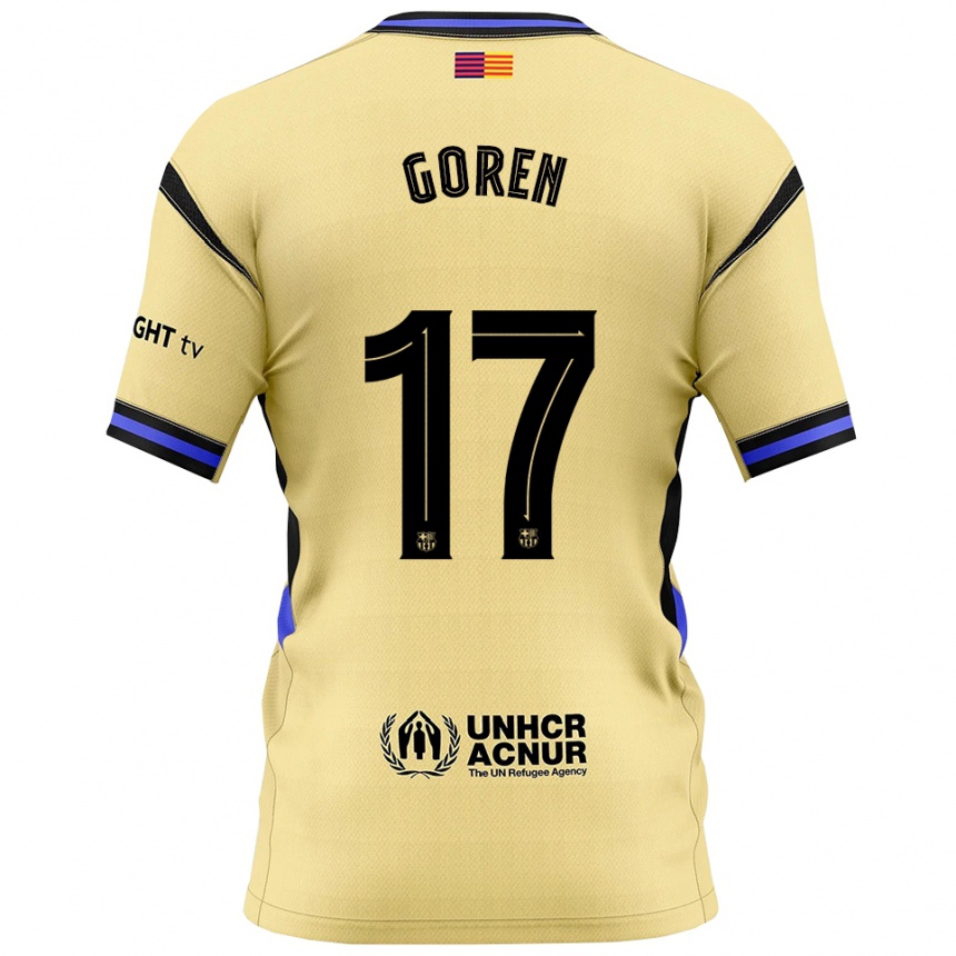 ילדים כדורגל Orian Goren #17 צהוב שחור הרחק ג'רזי 2025/26