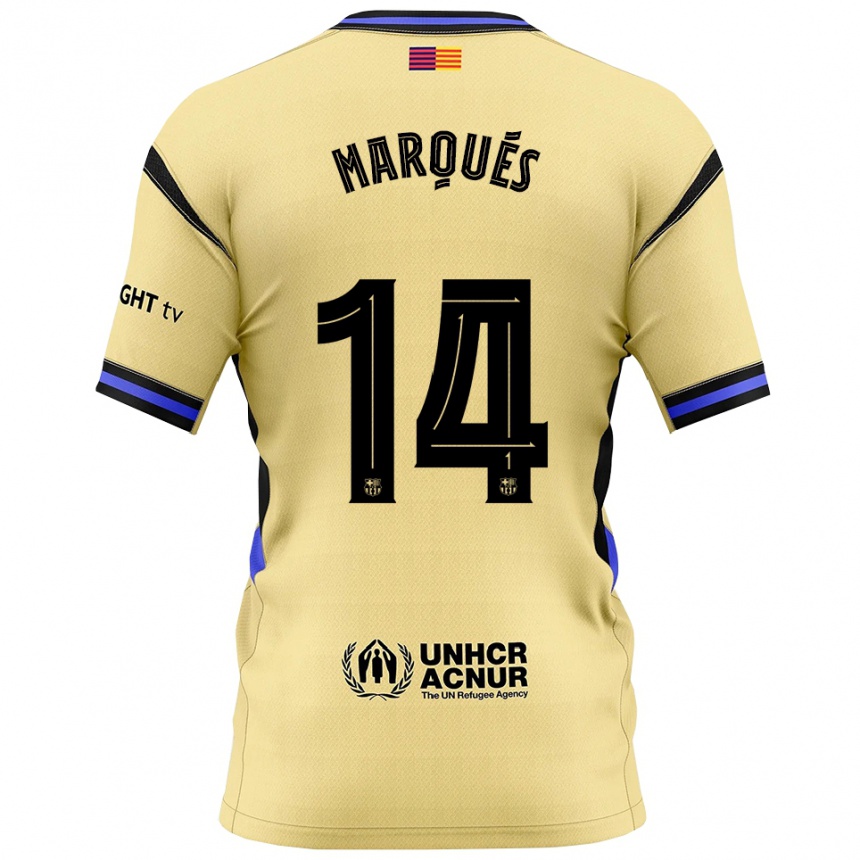 ילדים כדורגל Tomy Marqués #14 צהוב שחור הרחק ג'רזי 2025/26