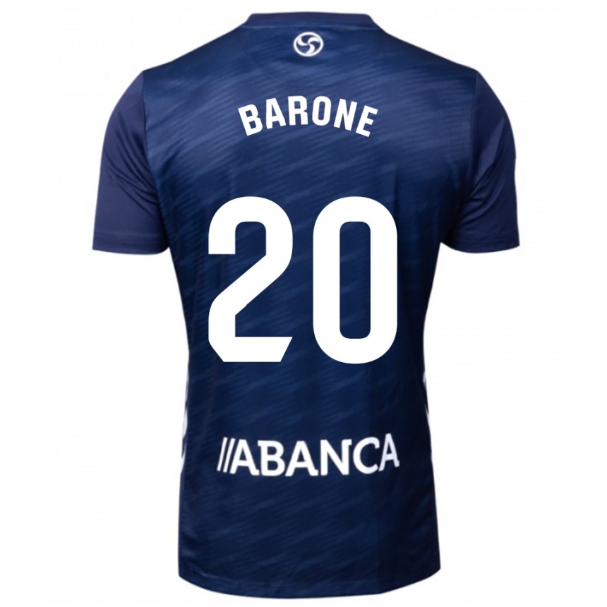 ילדים כדורגל Caio Barone #20 כחול נייבי לבן הרחק ג'רזי 2025/26