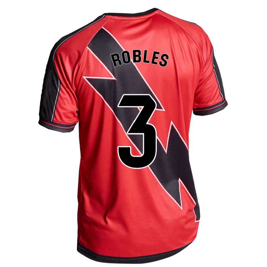 ילדים כדורגל Diego Robles #3 אדום שחור הרחק ג'רזי 2025/26