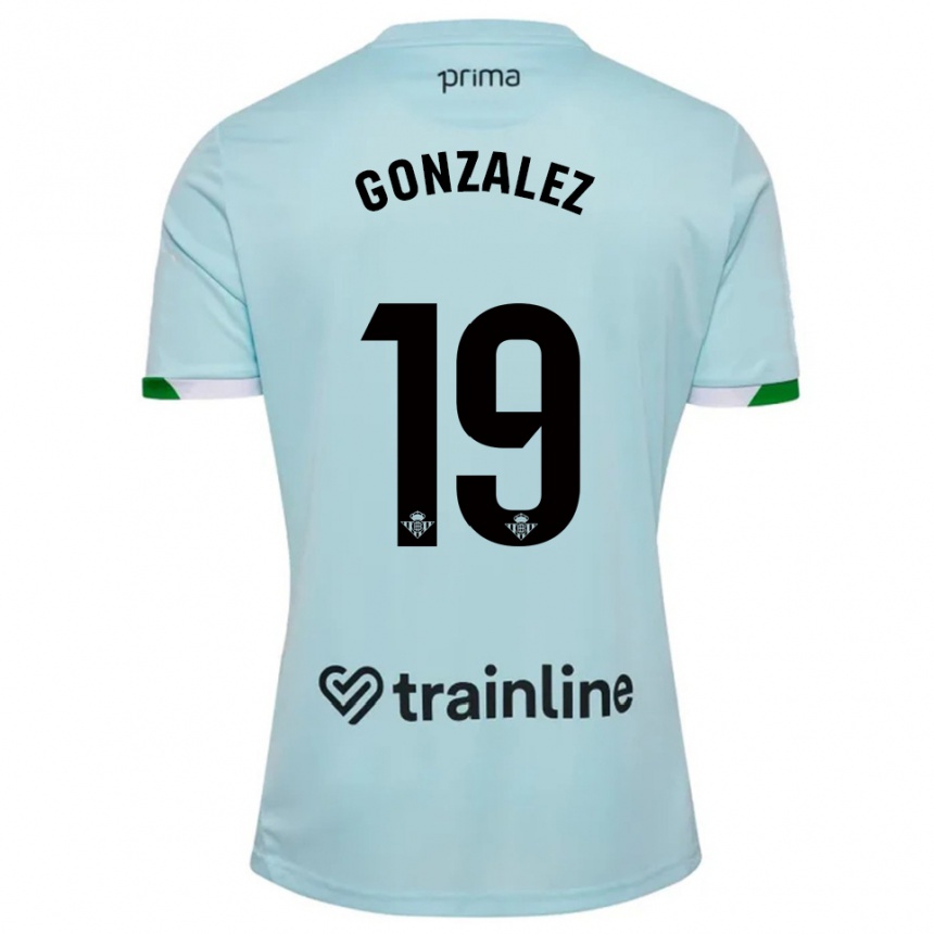 ילדים כדורגל חואן גונזלס #19 תכלת ירוק הרחק ג'רזי 2025/26