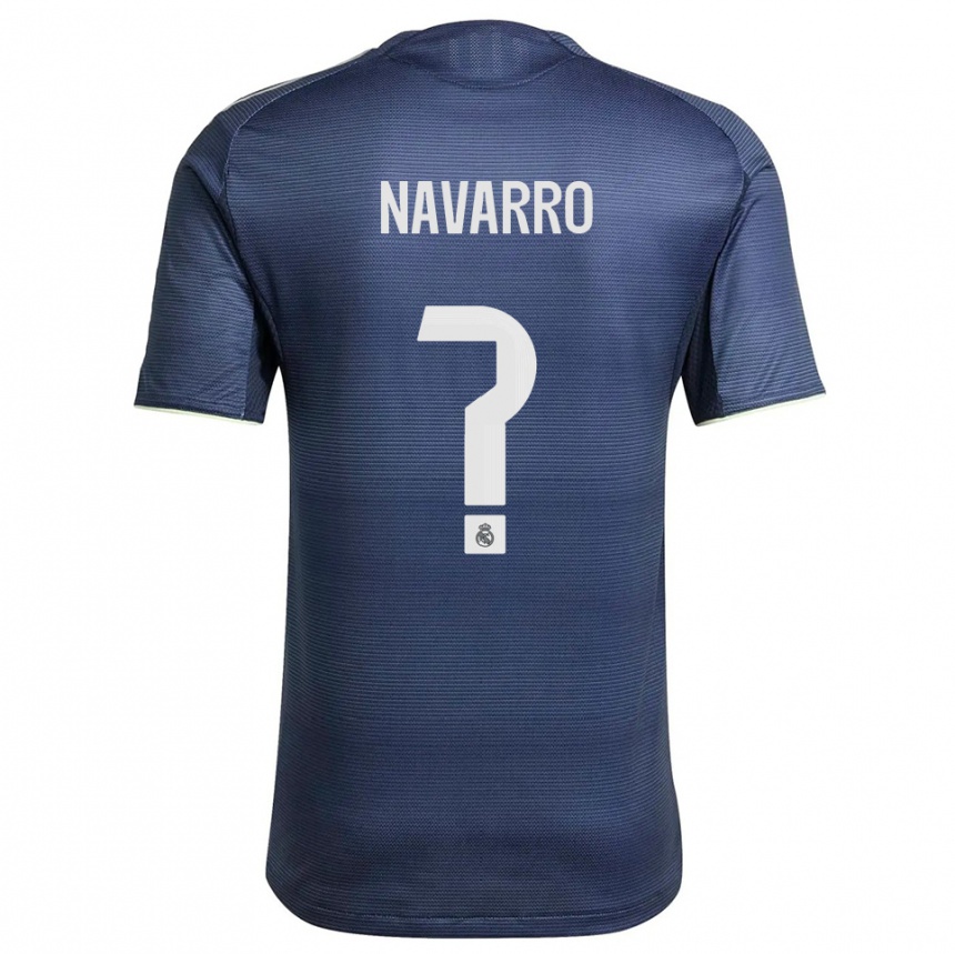 ילדים כדורגל Gonzalo Navarro #0 כחול נייבי כסוף הרחק ג'רזי 2025/26