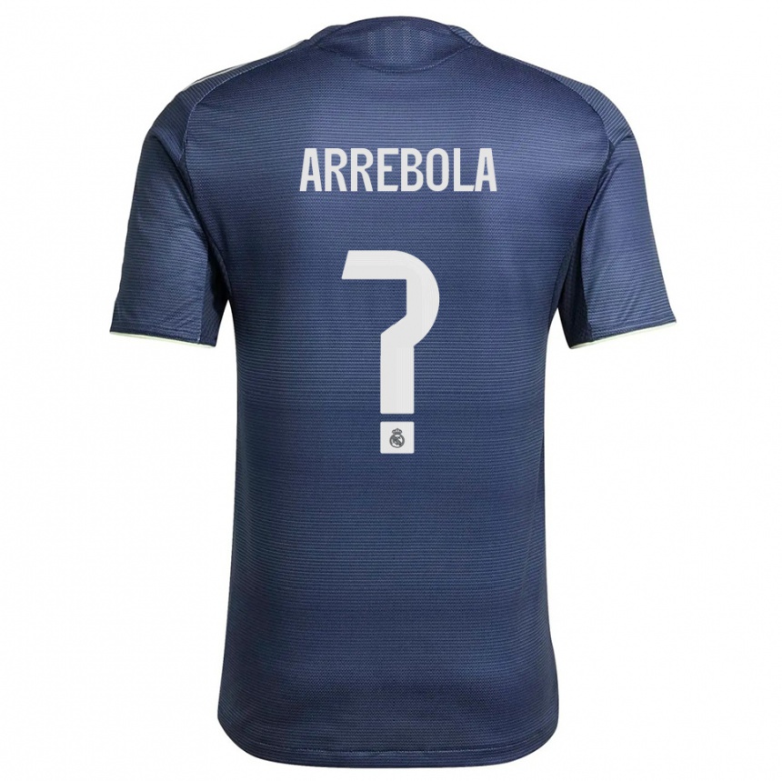 ילדים כדורגל Hugo Arrebola #0 כחול נייבי כסוף הרחק ג'רזי 2025/26