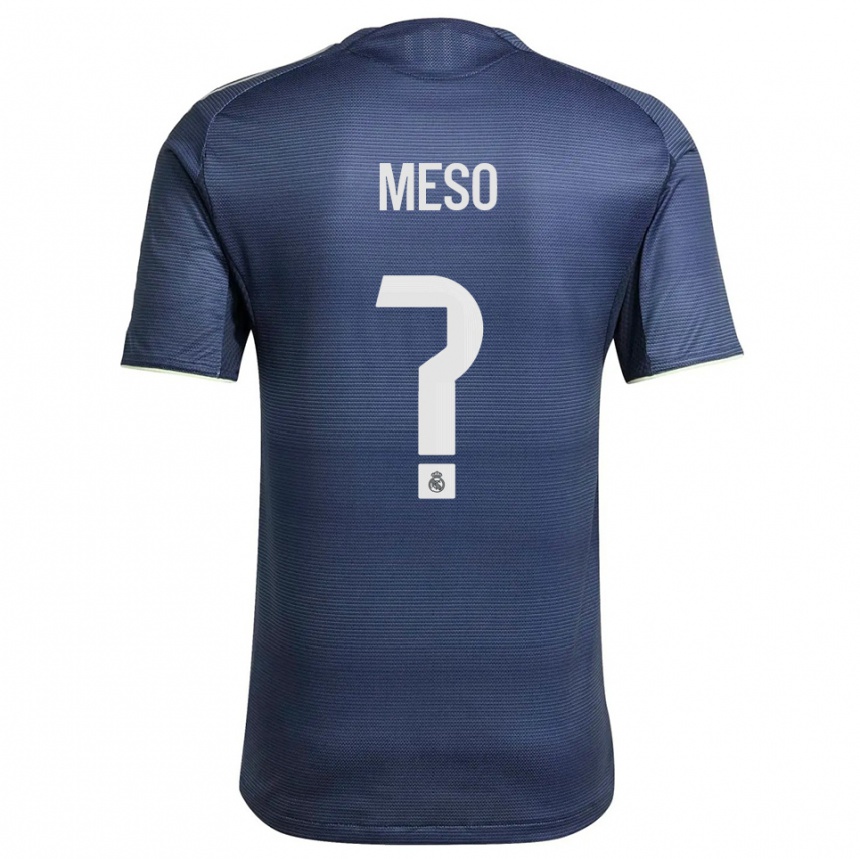 ילדים כדורגל Meso #0 כחול נייבי כסוף הרחק ג'רזי 2025/26