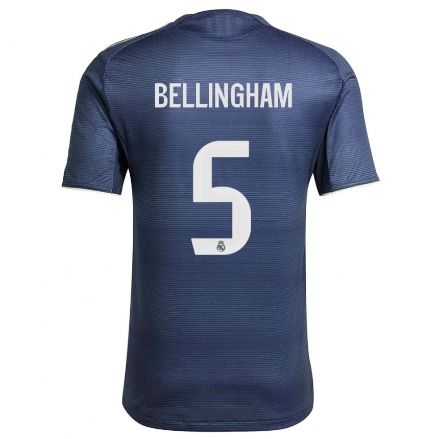 ילדים כדורגל ג'וד בלינגהאם #5 כחול נייבי כסוף הרחק ג'רזי 2025/26