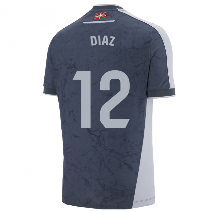 ילדים כדורגל יוני דיאז #12 כחול כהה לבן הרחק ג'רזי 2025/26