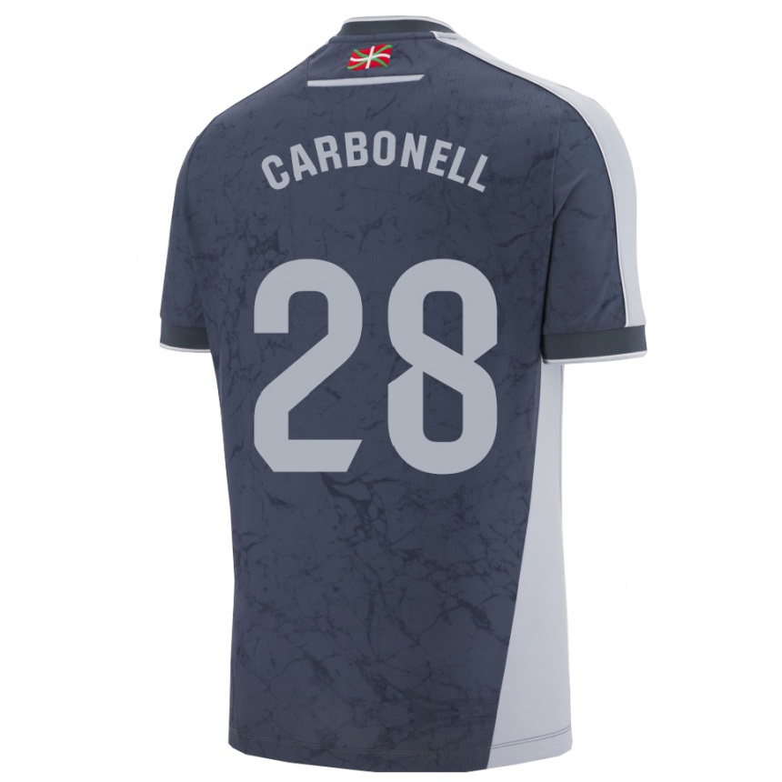 ילדים כדורגל Tomy Carbonell #28 כחול כהה לבן הרחק ג'רזי 2025/26