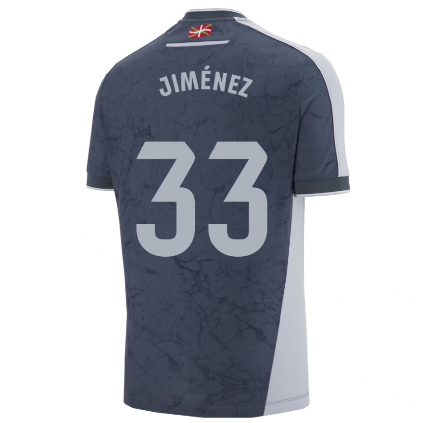 ילדים כדורגל Javier Jiménez #33 כחול כהה לבן הרחק ג'רזי 2025/26