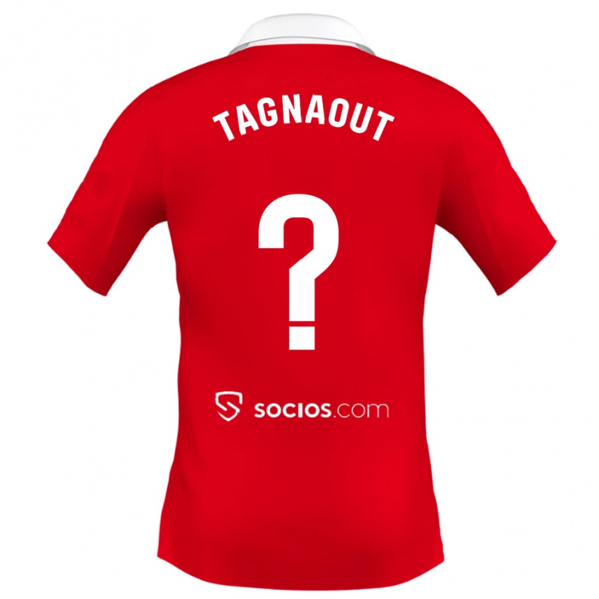 ילדים כדורגל Fatima Tagnaout #0 אדום לבן אפור הרחק ג'רזי 2025/26