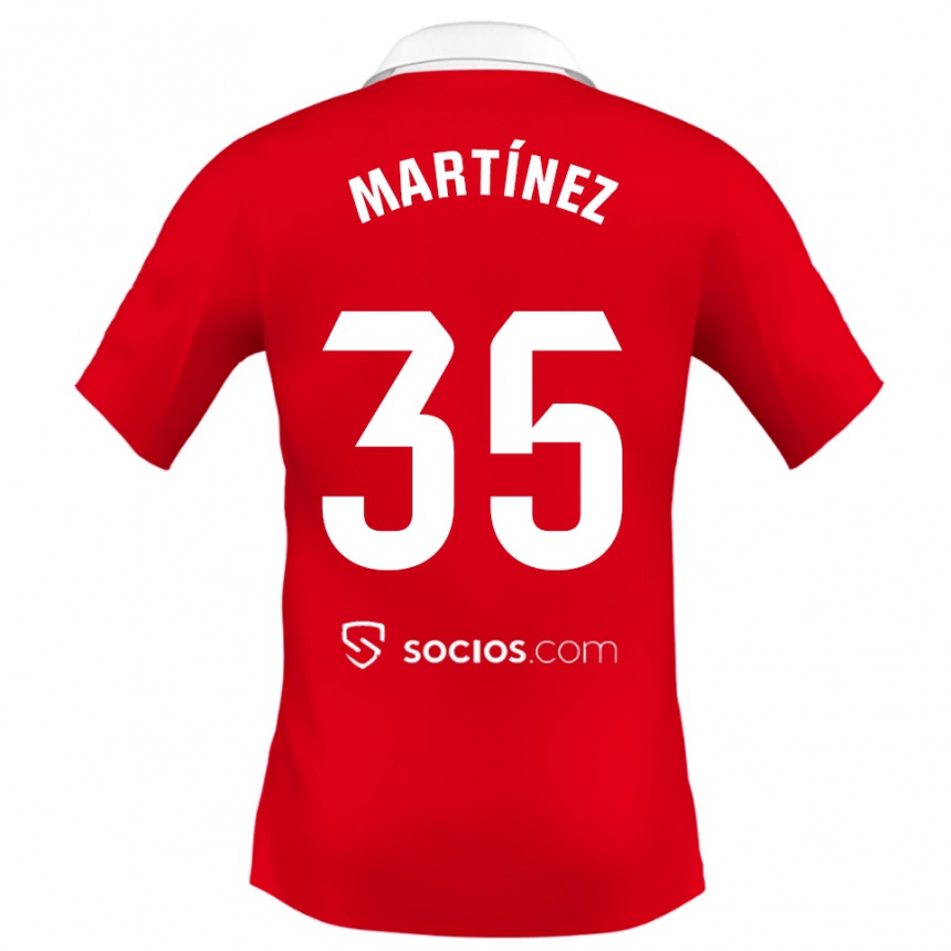ילדים כדורגל Ramón Martínez #35 אדום לבן אפור הרחק ג'רזי 2025/26